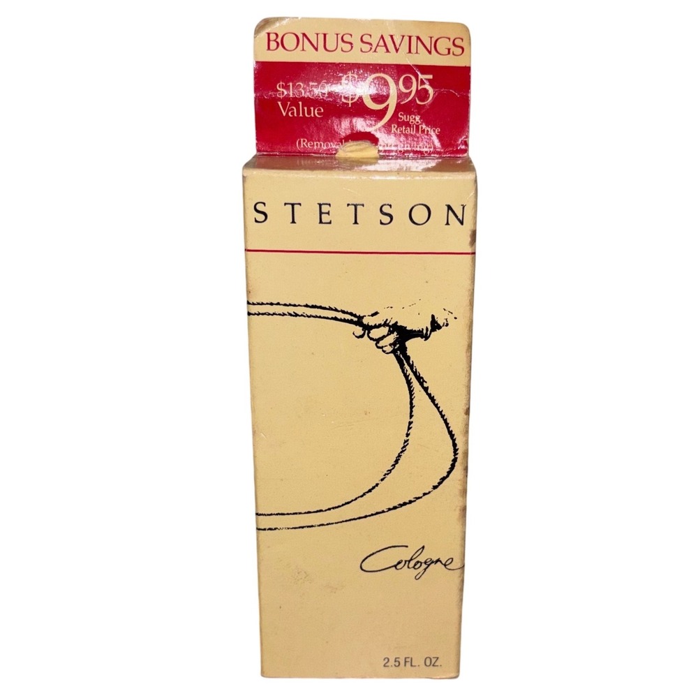 Stetson Cologne for‎ Men 2.5 fl oz Eau de Toilette Spray Original Vintage Bottle